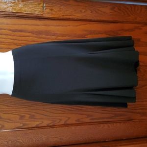 George Stretch Black Flare Knee Length Skirt